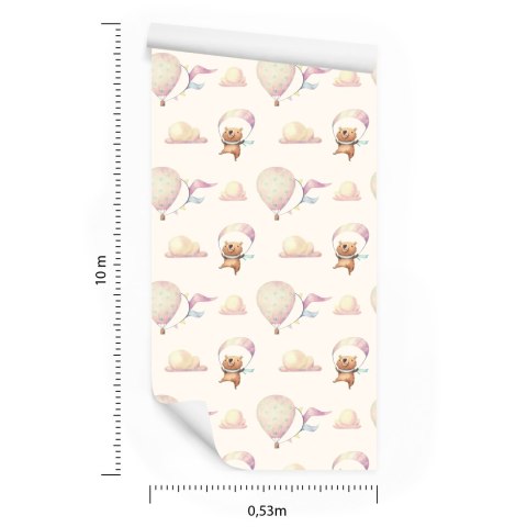 Tapeta Balony W Chmurach, Misie, Pokój Dziecięcy