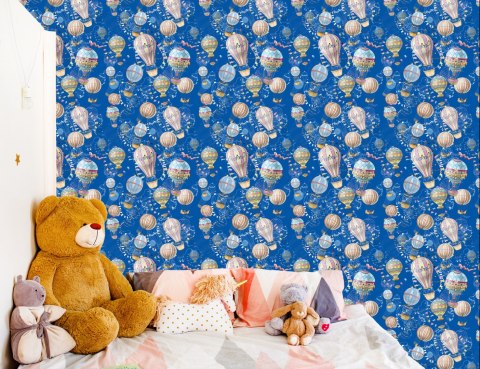 Tapeta Balony Z Niebieskim Tłem