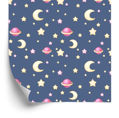 Tapeta Dla Dzieci - Gwiazdki, Księżyce I Planety