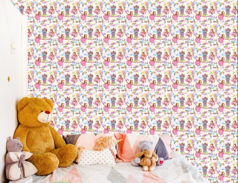 Tapeta Dla Dzieci, Jednorożce, Księżniczki Z Bajki