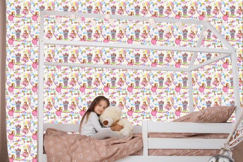 Tapeta Dla Dzieci, Jednorożce, Księżniczki Z Bajki