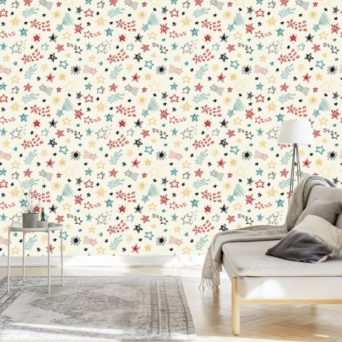 Tapeta Dla Dzieci - Kolorowe Gwiazdki