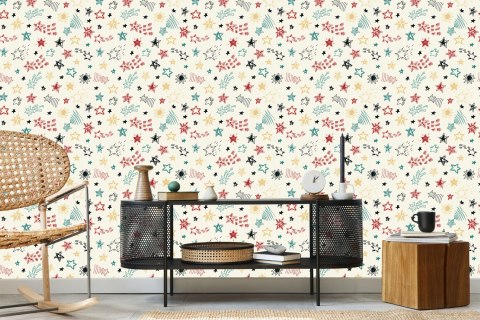 Tapeta Dla Dzieci - Kolorowe Gwiazdki