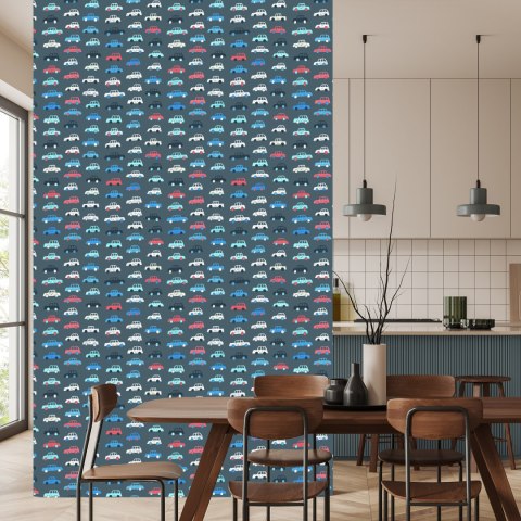 Tapeta Dla Dzieci - Kolorowe Samochodziki