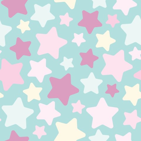 Tapeta Dla Dzieci - Piękne Kolorowe Gwiazdki