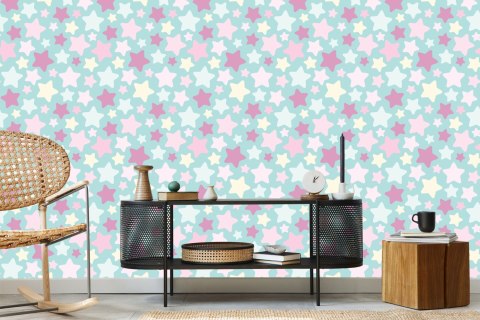 Tapeta Dla Dzieci - Piękne Kolorowe Gwiazdki