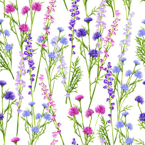 Tapeta Do Jadalni Wiosenne Kwiaty Dzikie Rośliny