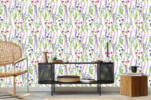 Tapeta Do Jadalni Wiosenne Kwiaty Dzikie Rośliny