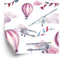 Tapeta Do Pokoju Dziecka, Kolorowe Balony Samoloty