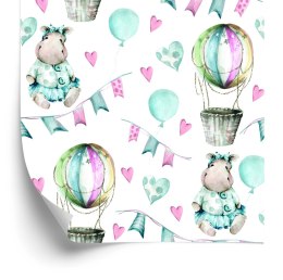 Tapeta Hipopotamy Przy Balonach
