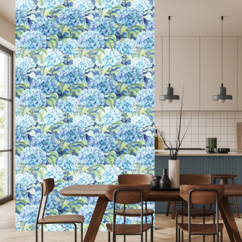 Tapeta Hortensja Z Liśćmi