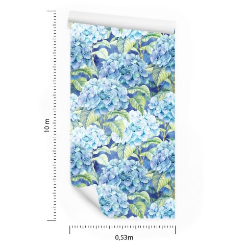 Tapeta Hortensja Z Liśćmi