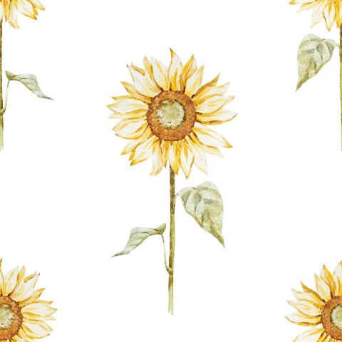 Tapeta Malowane Słoneczniki Vintage
