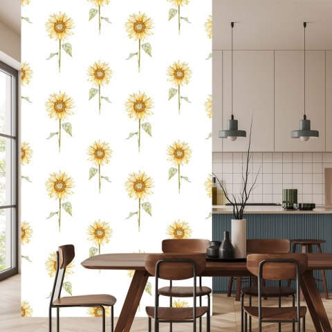 Tapeta Malowane Słoneczniki Vintage