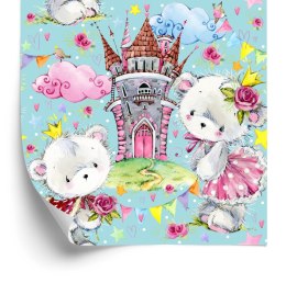 Tapeta Misie Z Bajki Zamek Róże, Do Pokoju Dziecka