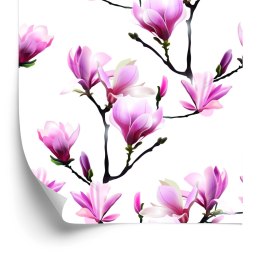Tapeta Różowe Kwiaty Magnolii