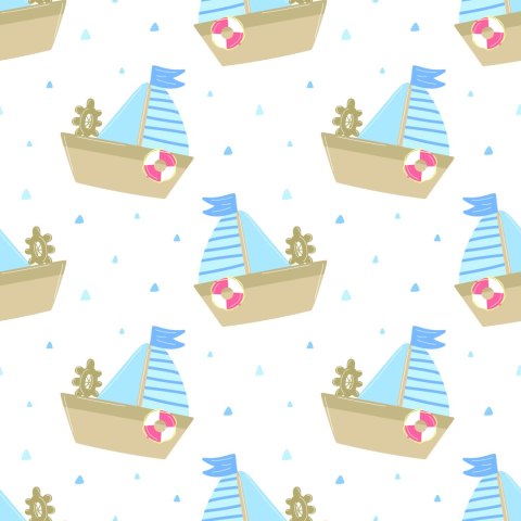 Tapeta Bajkowe Żaglówki