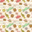Tapeta Cukierki Na Tle Zygzaków