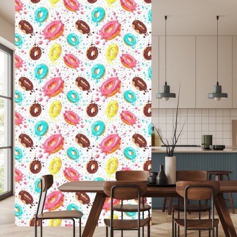 Tapeta Kolorowe Pączki Z Polewą