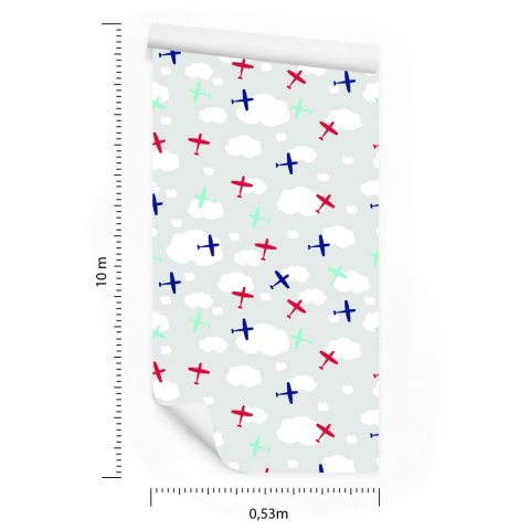 Tapeta Kolorowe Samoloty Pośród Chmur