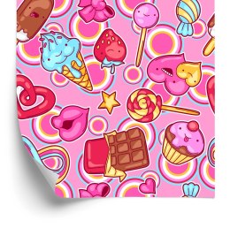 Tapeta Kolorowe Wesołe Słodycze