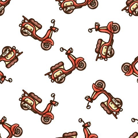 Tapeta Rysowane Skutery