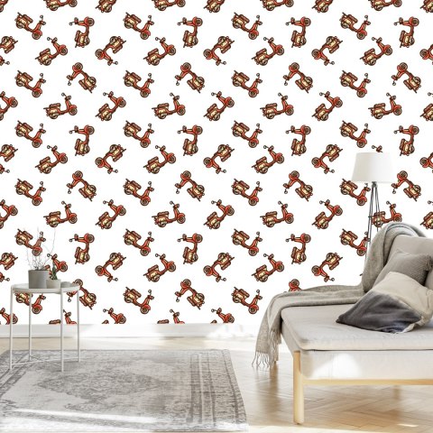 Tapeta Rysowane Skutery