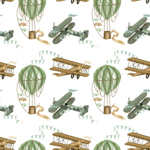 Tapeta Samoloty I Balony Retro