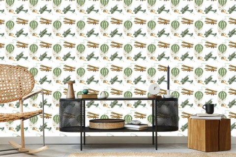 Tapeta Samoloty I Balony Retro