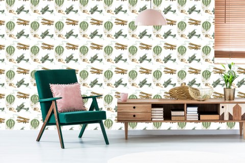 Tapeta Samoloty I Balony Retro