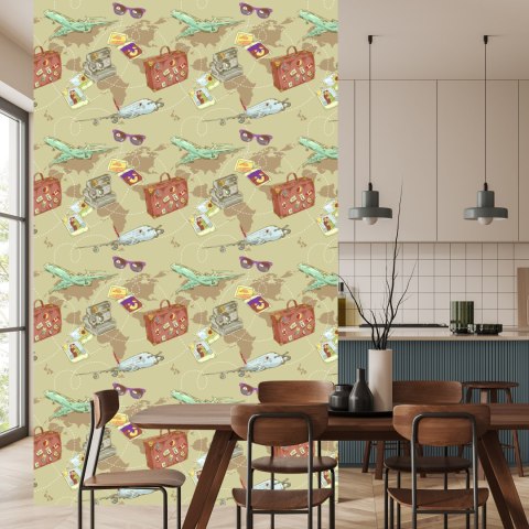 Tapeta Samoloty Na Tle Mapy Świata