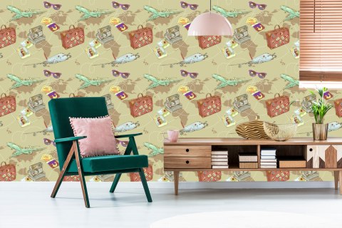 Tapeta Samoloty Na Tle Mapy Świata