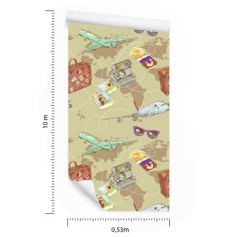 Tapeta Samoloty Na Tle Mapy Świata