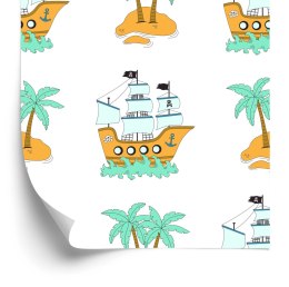 Tapeta Statki Pirackie I Wyspy