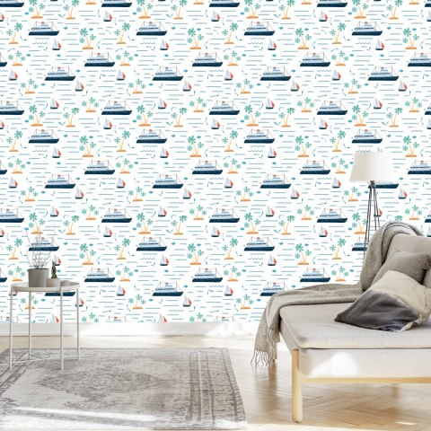 Tapeta Statki Pośród Wysp