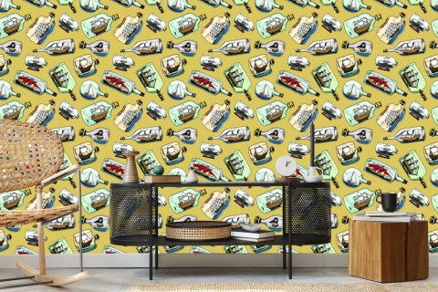 Tapeta Statki W Butelkach