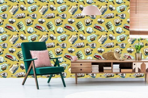 Tapeta Statki W Butelkach