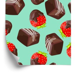 Tapeta Truskawki W Czekoladzie