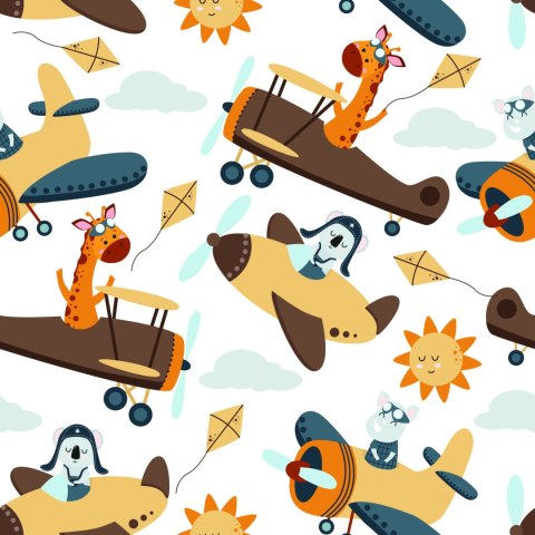 Tapeta Urocze Zwierzątka W Samolotach