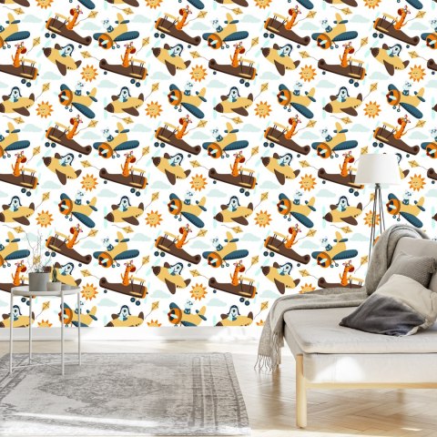 Tapeta Urocze Zwierzątka W Samolotach