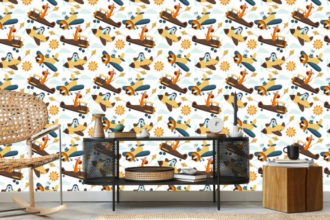 Tapeta Urocze Zwierzątka W Samolotach