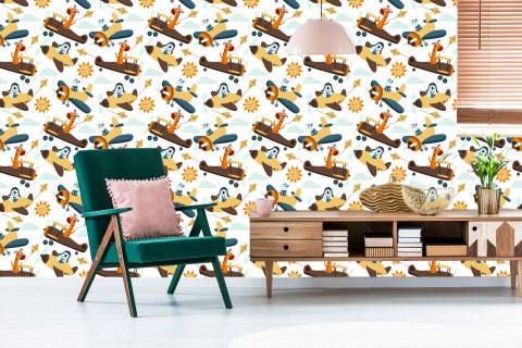 Tapeta Urocze Zwierzątka W Samolotach