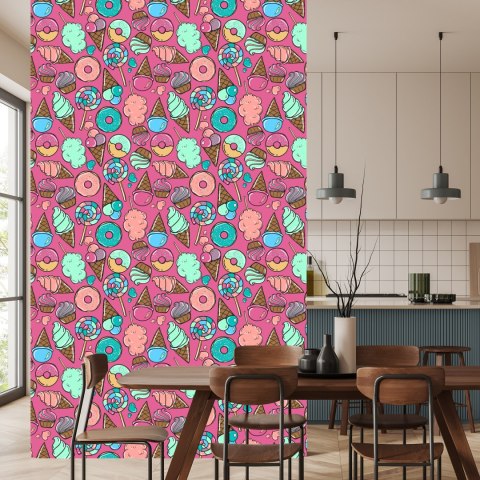 Tapeta Wata Cukrowa Z Lodami