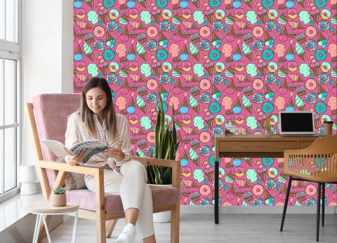 Tapeta Wata Cukrowa Z Lodami