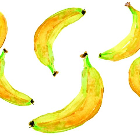 Tapeta Z Owocami Banany Do Kuchni Jadalni