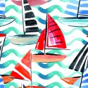 Tapeta Żaglówki Malowane Akwarelą