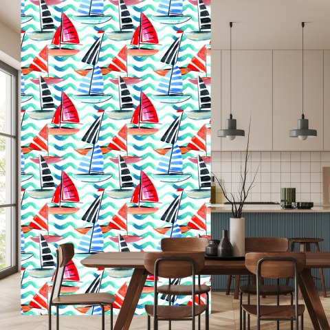 Tapeta Żaglówki Malowane Akwarelą