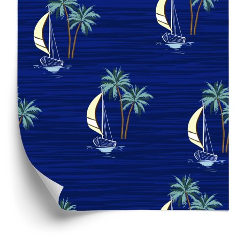 Tapeta Żaglówki Z Palmami