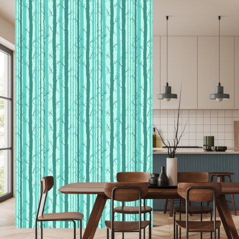 Tapeta Drzewa W Turkusowym Lesie