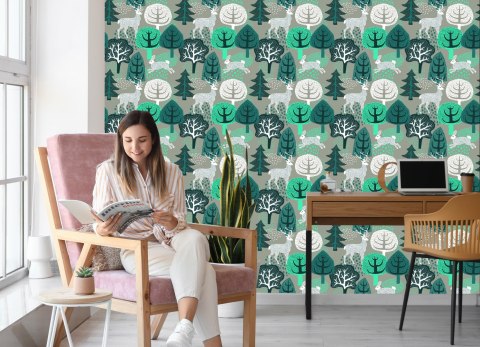 Tapeta Drzewa, Zieleń, Natura Pokój Dziecięcy